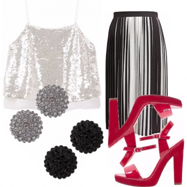 Outfit Silver-red