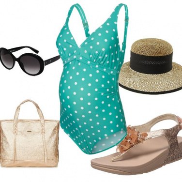 Outfit Verde e oro