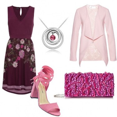 Outfit Rosa e granata