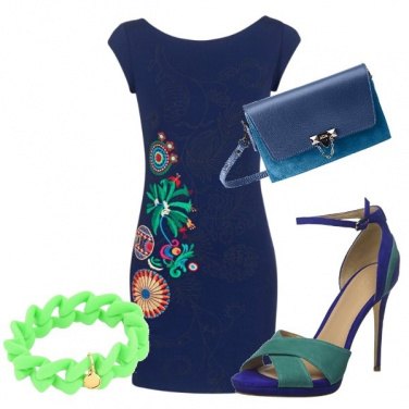 Outfit Verde e blu