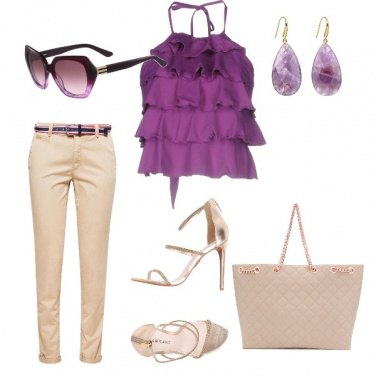 Outfit pomeriggio con le amiche.... in viola