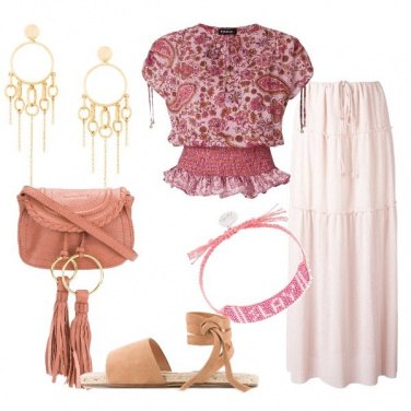 Outfit Blusa con stampa paisley
