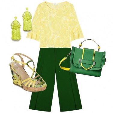 Outfit Il verde col giallo