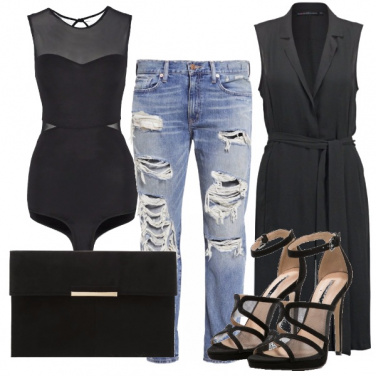 Outfit Nero e denim