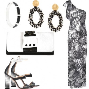 Outfit B&W con foglie