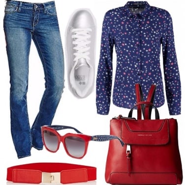 Outfit Stelle e pois