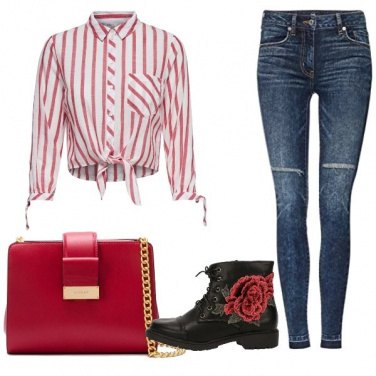 Outfit Camicia a righe