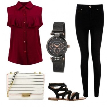 Outfit Camicia con rouches