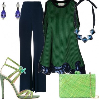 Outfit Dal verde al blu