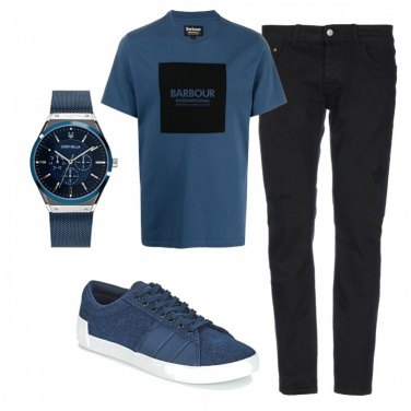 Outfit Jeans strappati Nero Uomo: 1 Outfit Uomo | Bantoa