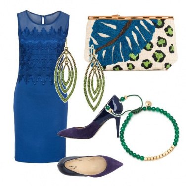 Outfit Verde e blu