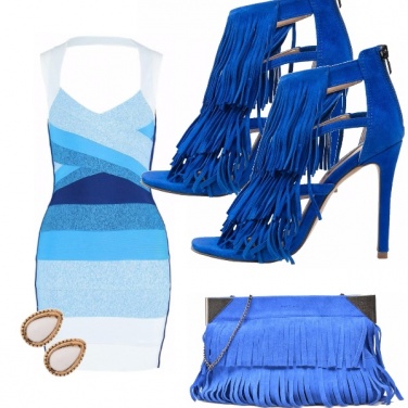 Outfit Frange blu