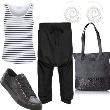 Outfit Sportiva con paillettes