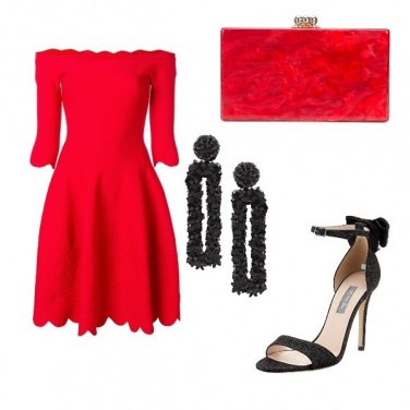 Outfit Rosso di sera