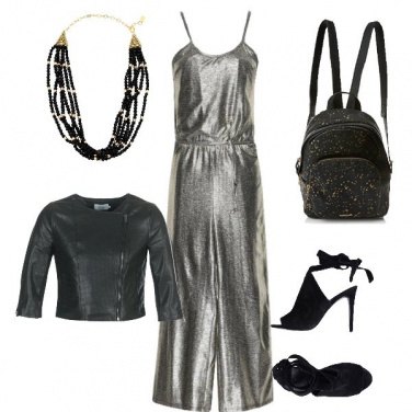 Outfit Nero e oro
