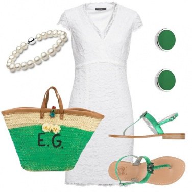 Outfit Perle e paglia