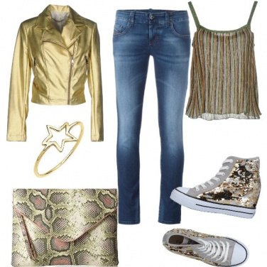 Outfit Rock and gold
