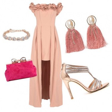 Outfit Cerimonia in rosa