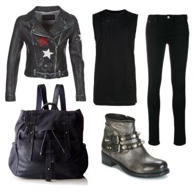 Outfit A noi piace la moto...