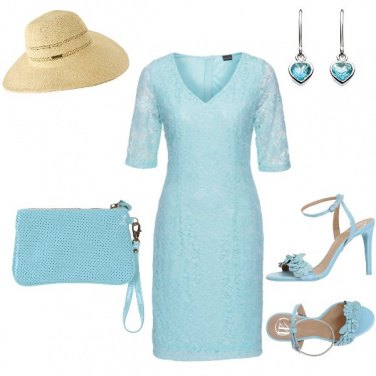 Outfit In Azzurro con Cappello