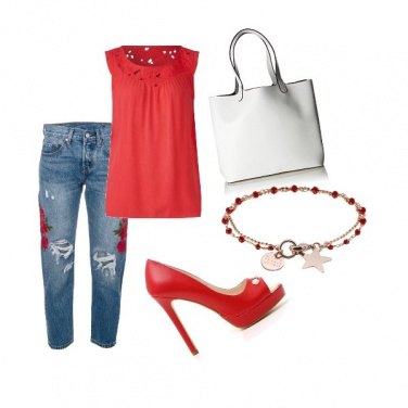Outfit Red chic
