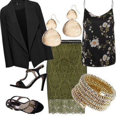 Outfit Green and gold