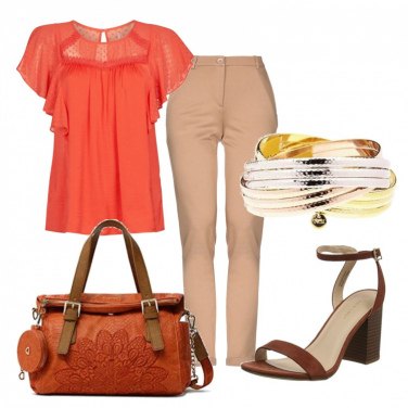 Outfit Scarpe col tacco Arancione Donna: 1 Outfit Donna | Bantoa