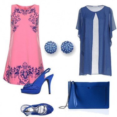Outfit Bon ton blue e rosa