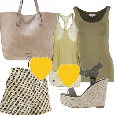 Outfit Cuori gialli