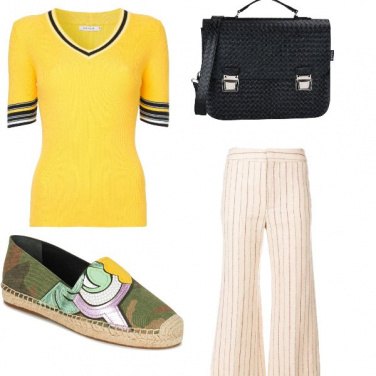 Outfit Espadrillas in ufficio