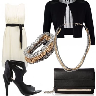 Outfit Eleganza in nero e bianco