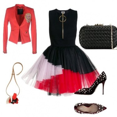 Outfit Rosso di sera