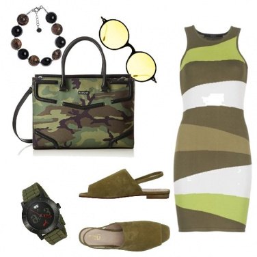 Outfit Urban, military Chic