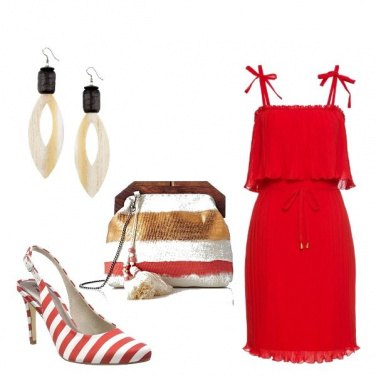 Outfit Righe rosse