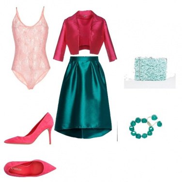 Outfit Pink and Green