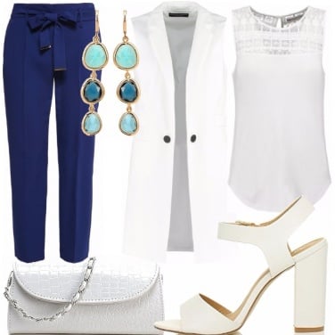 Outfit White&blue