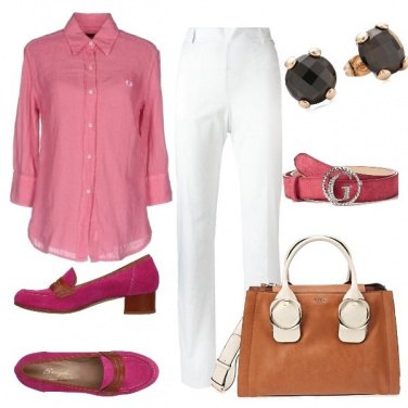 Outfit Mannish style declinato in rosa