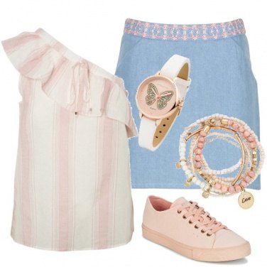 Outfit Monospalla romantico