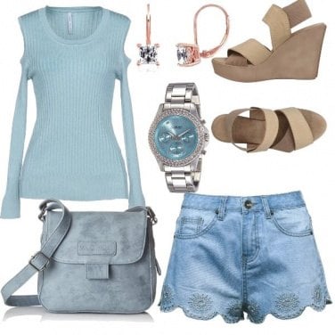 Outfit Azzurro polvere