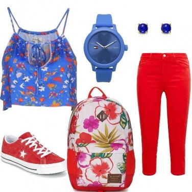Outfit Red and blue