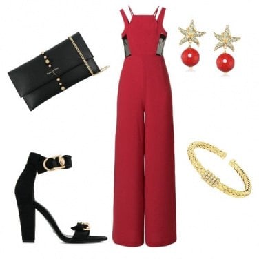 Outfit Jumpsuit red
