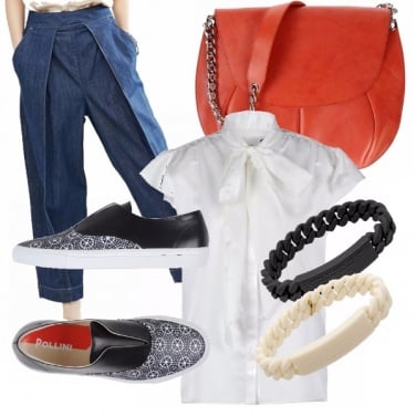 Outfit Bianco, nero e jeans!