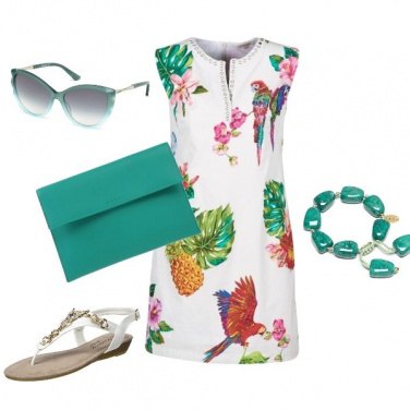 Outfit Green White