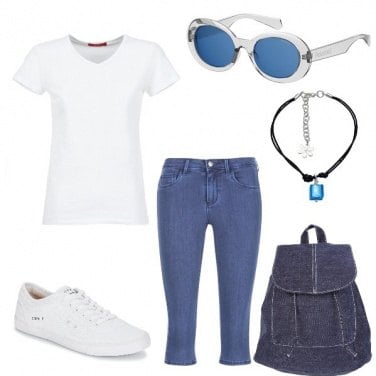 Outfit Bianco e jeans