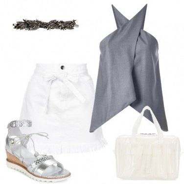 Outfit Bianco e grigio