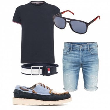 Outfit T-shirt Blu Uomo: 18 Outfit Uomo | Bantoa