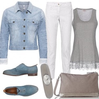 Outfit Scarpa maschile e bordo di pizzo