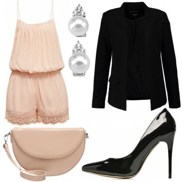 Outfit Cipria e nero