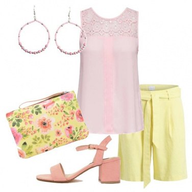 Outfit Bermuda giallo limone