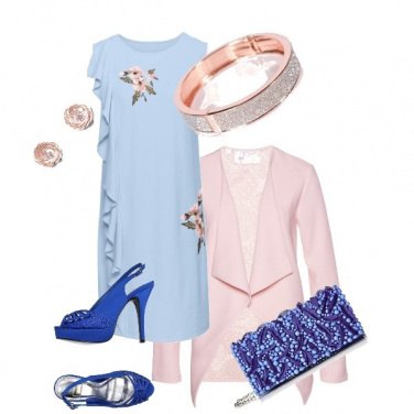 Outfit Celeste -Blu- Rosa
